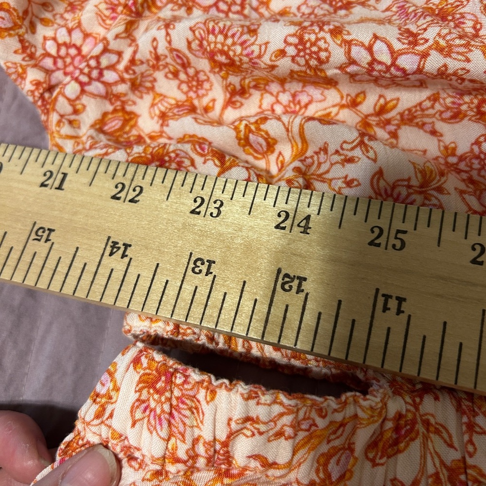 Floral Orange Maxi Dress - Picture 6 of 8
